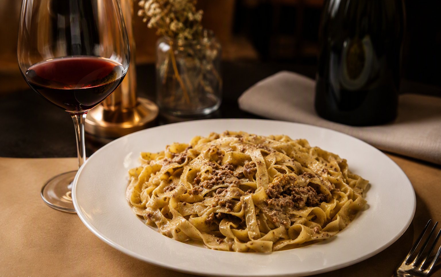 Pappardelle al ragù bianco di cinghiale